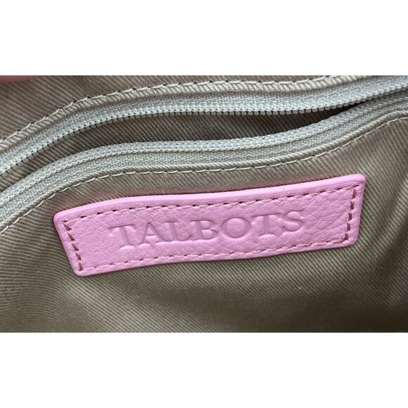 Talbots Pink Suede Quilted Crossbody Bag Gold Hardware 100% Leather - Picture 8 of 10